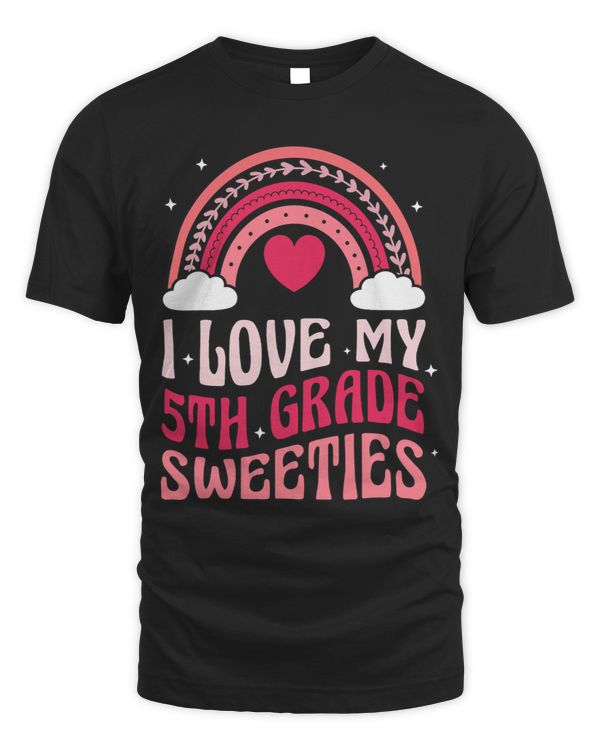I Love My 5th Grade Retro Groovy Valentines Day Teacher