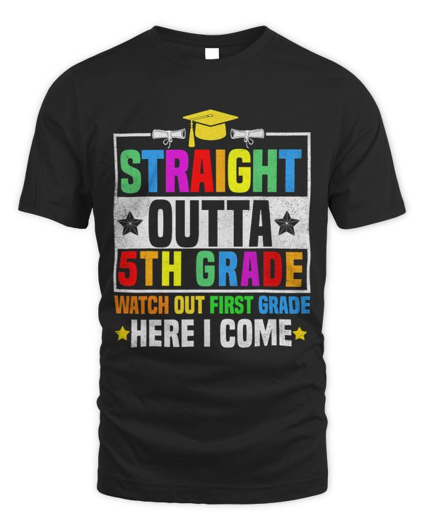Straight Outta 5th Fifth Grade Graduation Graduated Kids