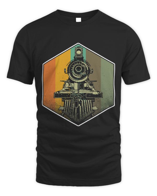 Retro Train Driver Steam Engine Railroad Locomotive Engineer