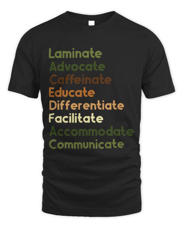 Mens Laminate Advocate Caffeinate Special Education Teacher 1