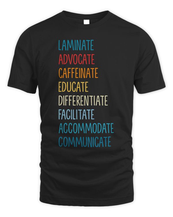 Mens Laminate Advocate Caffeinate Special Education Teacher