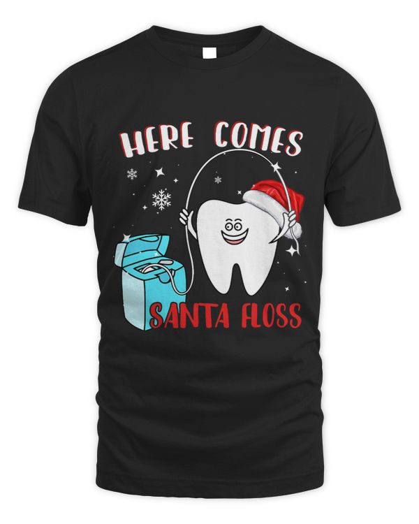 Here Comes Santa Floss Dentist Cool Orthodontists Christmas