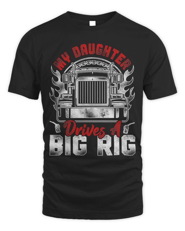 Trucker Truck Driver Father Mother Daughter Vintage My