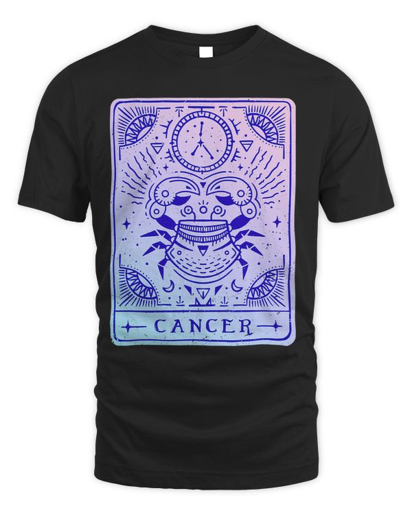 Cancer Astrology Zodiac Sign Art Tarot Card Style Drawn