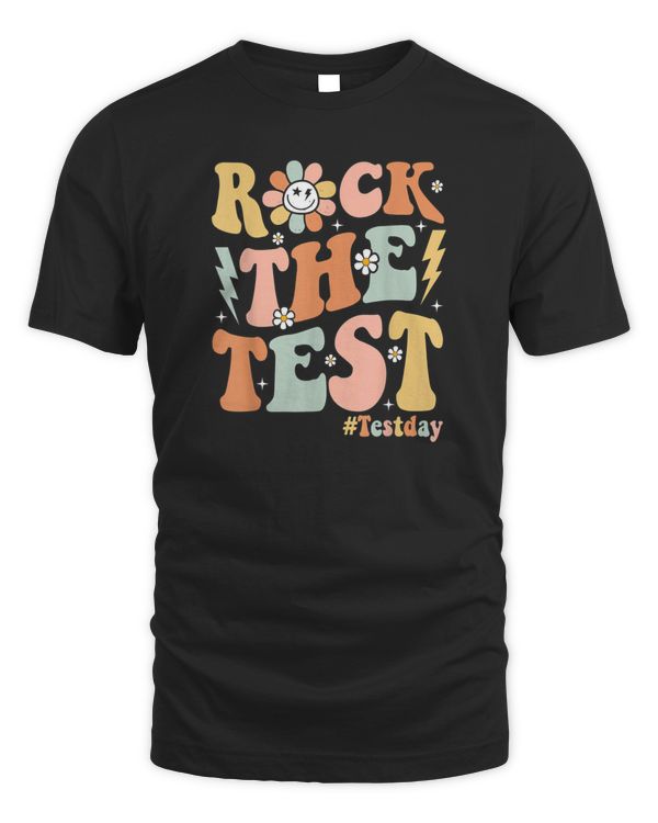Rock The Test Testing Day Retro Motivational Teacher Student_1
