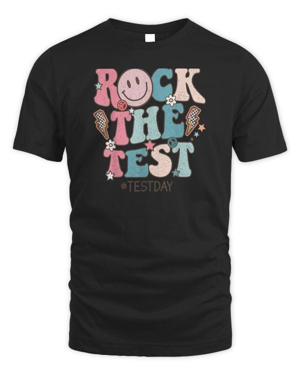 Rock The Test Testing Day Retro Motivational Teacher Student_4