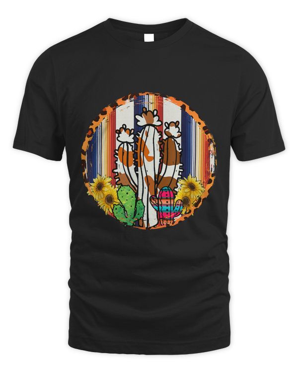 Cow Cowhide Texas Cactus Serape Western Rodeo Cowgirl Horse Girl Mooey Heifer