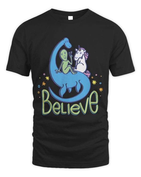 Believe Nessie Alien Unicorn