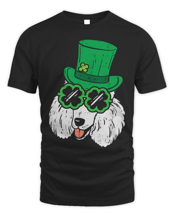 Poodles Leprechaun Poodle Clover Glasses St Patricks Day Dog 394 Poodle dog