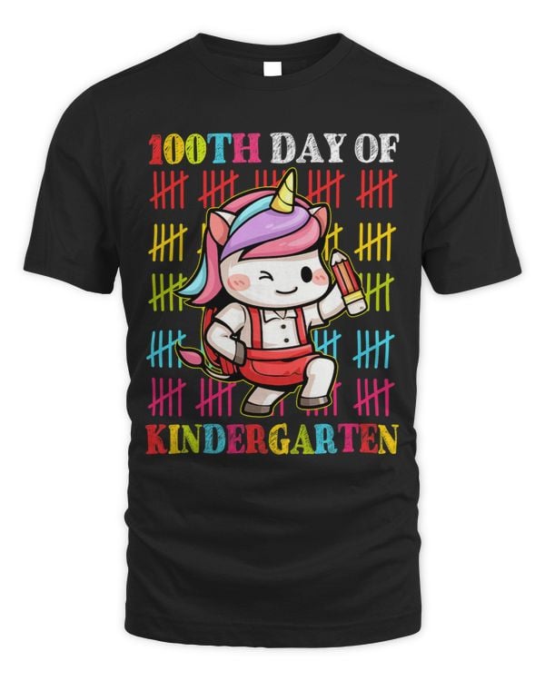 100th Day Of School Fun Unicorn Shirt For Boys Girls Gift