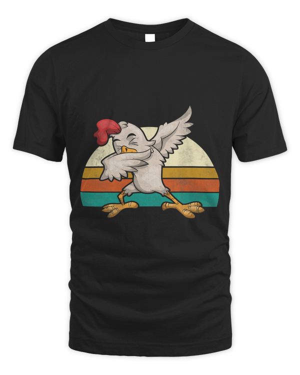 Chicken Funny Farm Bird Farmer Kids Gift Dab Rooster Retro Chicken 126 Chick