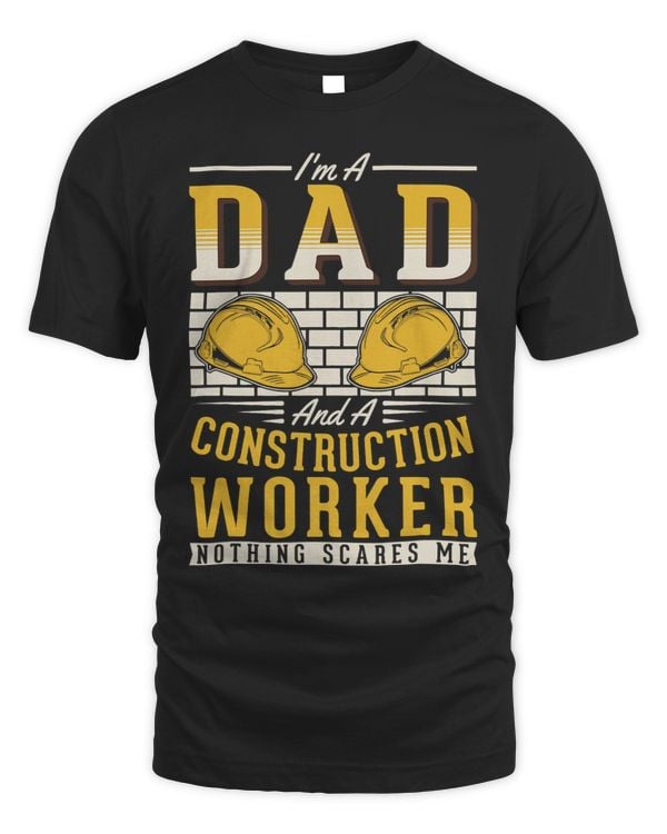 Mens Construction Worker Dad Builder Father Construction Site