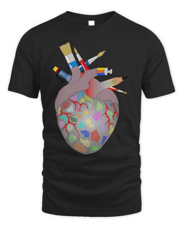 Painting Palette funny Artist heart Artist Palette Brushes