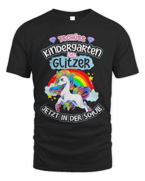 Kids Tschüss Kindergarten Ich Glitzer Jetzt In Der Schule Unicorn_1
