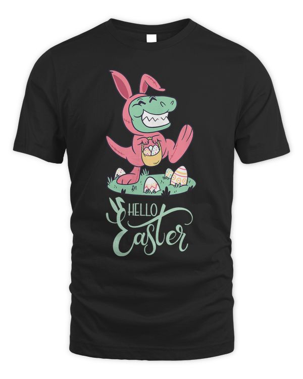 Hello Easter Dinosaur Trex Bunny Rabbit Toddler Girls Kids