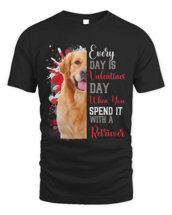 Womens Valentines Day Blonde Retriever Mom Mother Doggy Mum