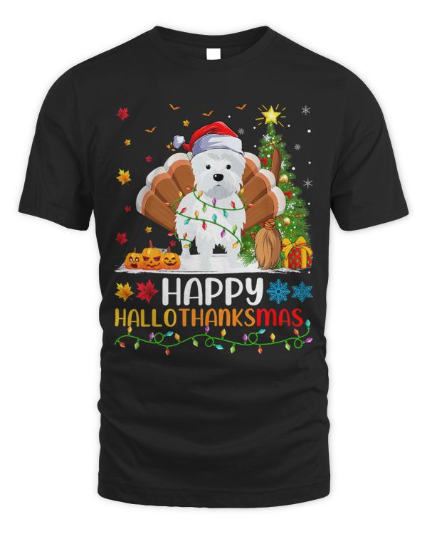 Westie Dog Lover Funny Happy Westie HelloThanksMas