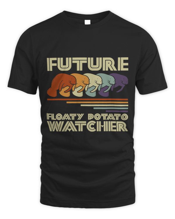 Future Floaty Potato Watcher Retro Marine Biologist Manatee 1