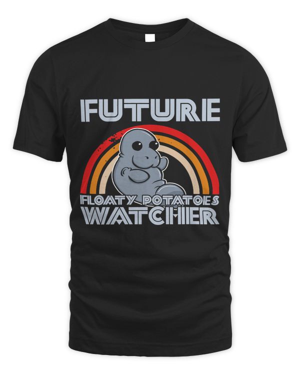 Future Floaty Potato Watcher Retro Marine Biologist Manatee