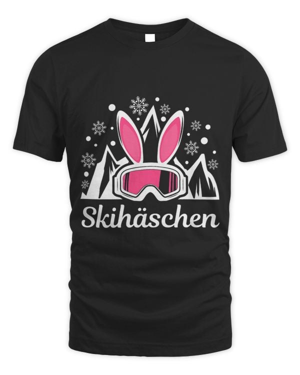 Womens Ski Bunny Ski Rabbit Apres Ski Driving Shirt Outfit