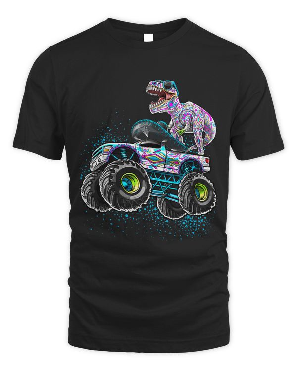 Day of the Dead Monster Truck Dinosaur Sugar Skull Boys