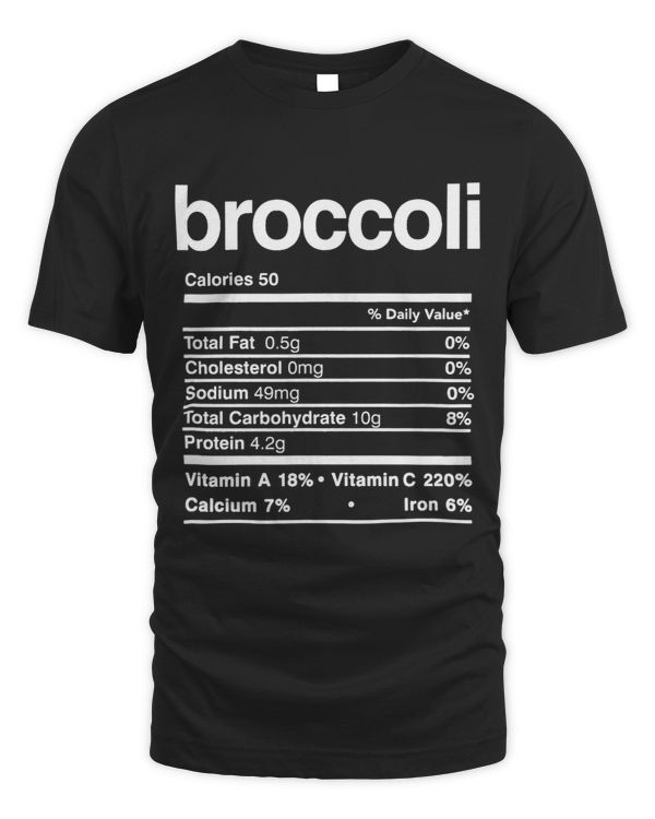 Broccoli Nutrition Info Shirt Matching Thanksgiving Food