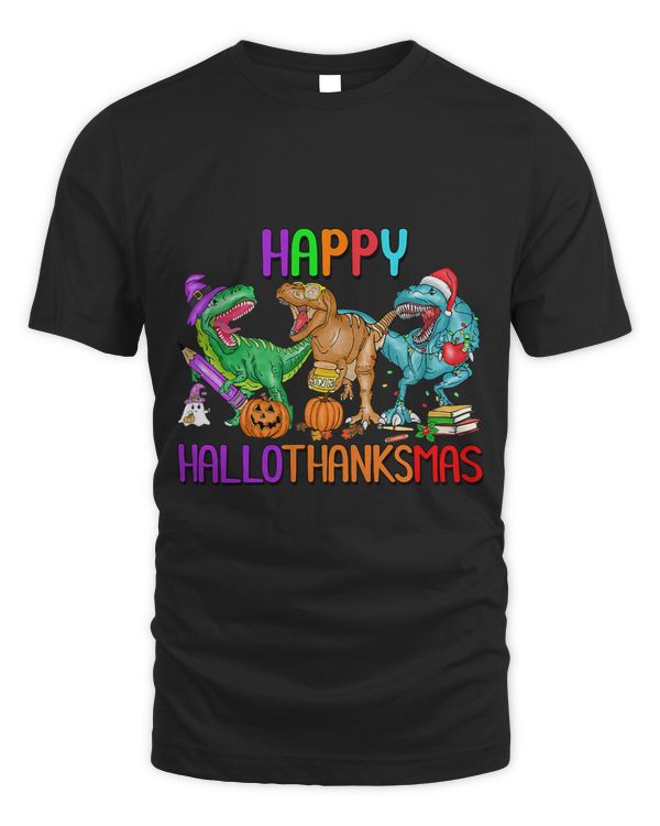 Hallothanksmas Dinosaur Halloween Thanksgiving Christmas