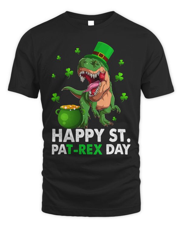 Happy St Pattrex Saint Patricks Day Dinosaur Boys Kids
