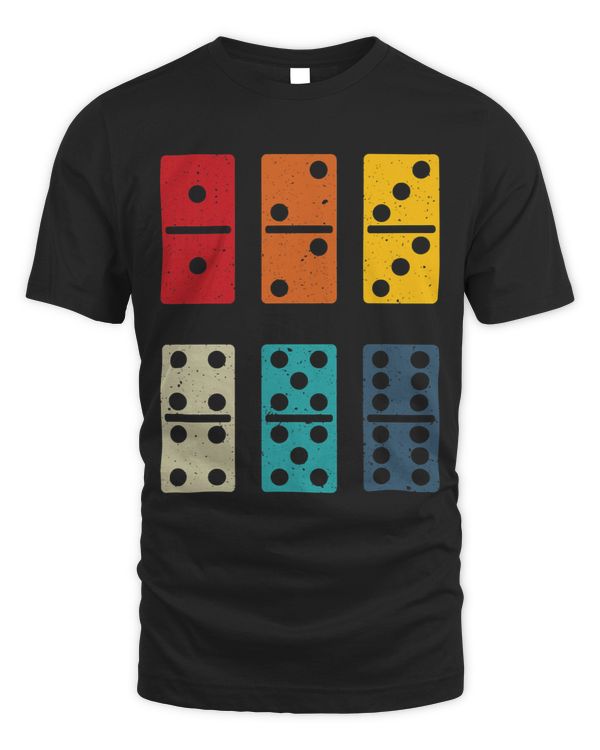 Dominoes tiles retro cool colors dominoes player gift