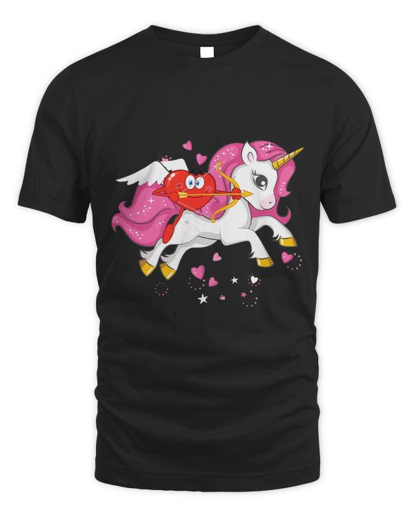 Heart Riding A Unicorn Valentines Day