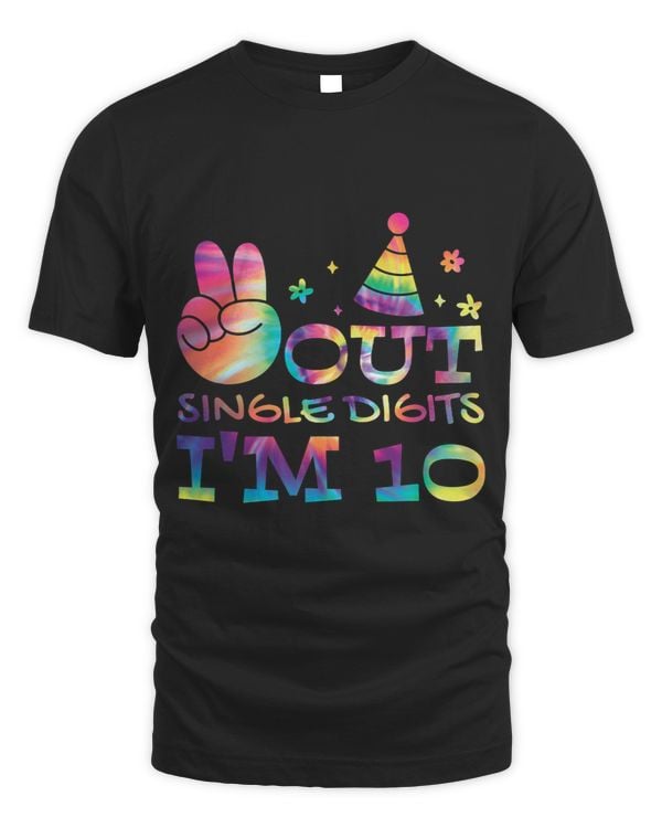 10th Birthday Peace Out Single Digits Im 10