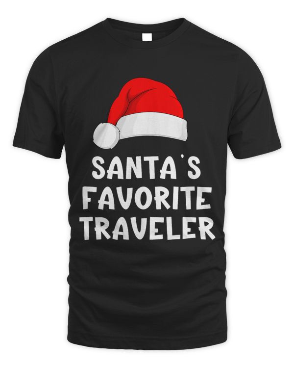Christmas Santas Favorite Traveler Funny Traveling Travel