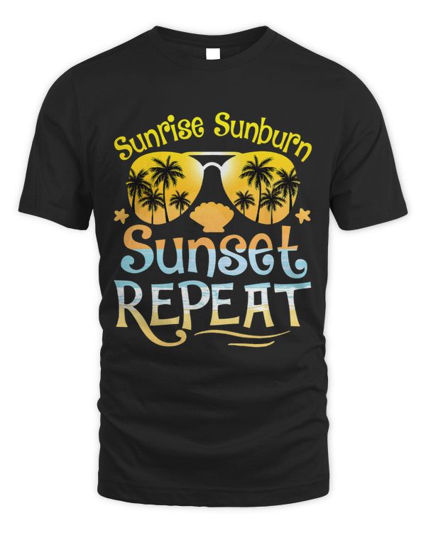 Funny Sunrise Sunburn Summer Family Vacation Girls Mama Mom 2