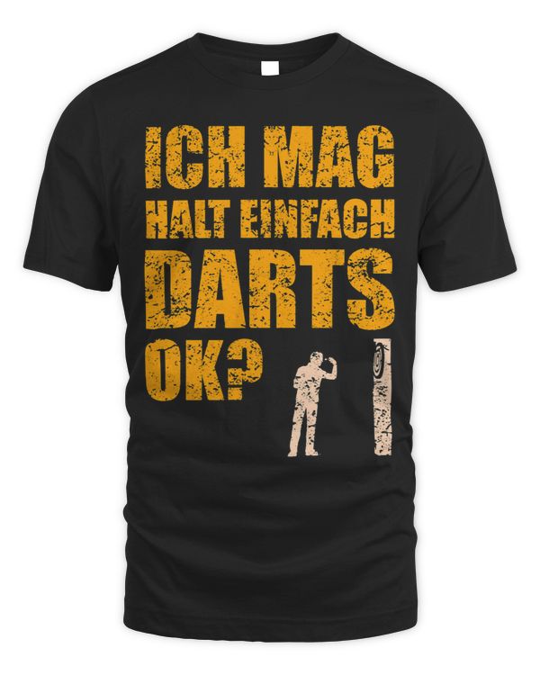 Funny Darts Saying Dart Player with Dartboard