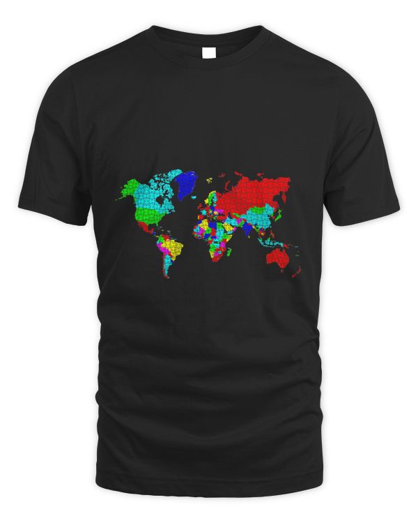 Cool World Map Jigsaw Puzzle Gift Funny Atlas Traveler Fan 1