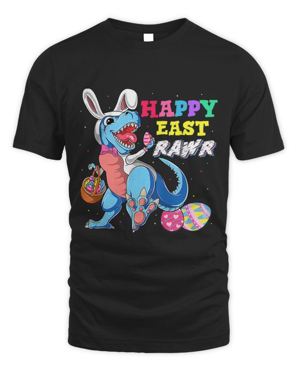 Happy EastRawr T Rex Dinosaur Easter Dino Bunny Egg