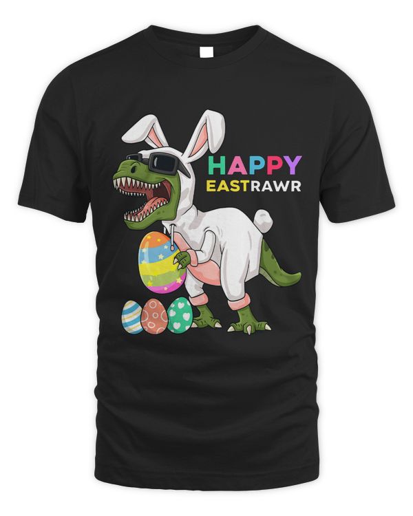 Happy Eastrawr T Rex Easter Bunny Dinosaur Eggs Boys Kids 1