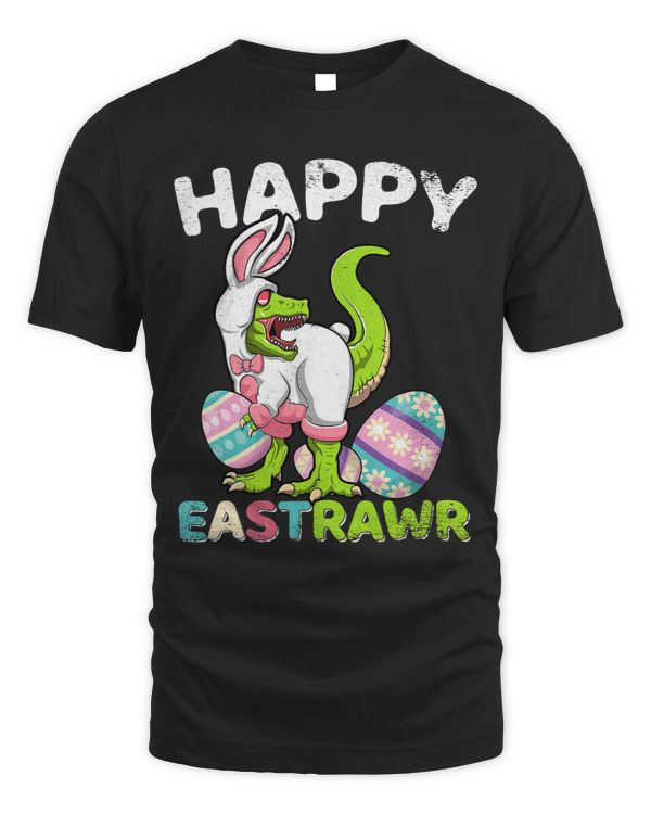Happy Eastrawr Trex Easter Bunny Egg Funny Dinosaur Kids 1_1