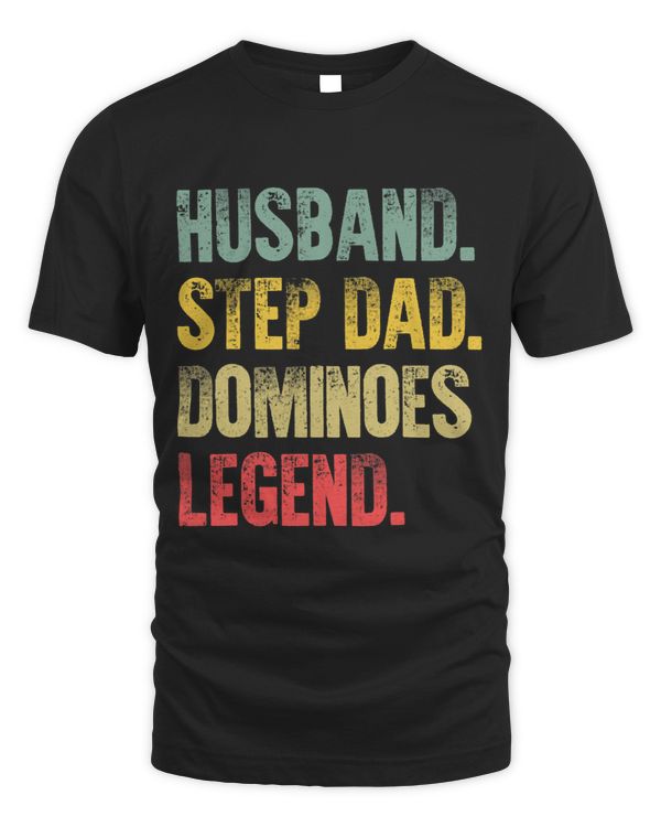 Funny Vintage Shirt Husband Step Dad Dominoes Legend Gift