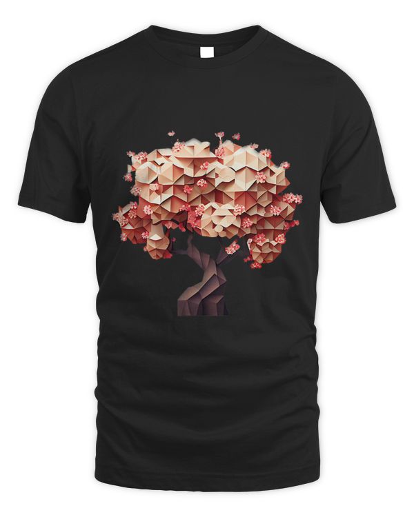 Experience the Magic of Cherry Blossoms Poly Vector Style