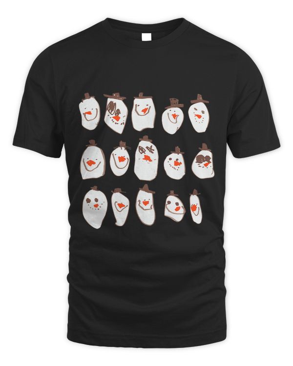 Cute Simple Snowmen Kids Drawing Child Christmas