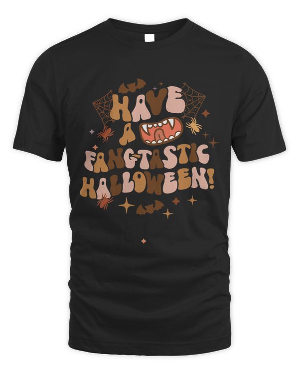 Fangtastic Halloween Funny Vampire Pun Retro Quote Joke