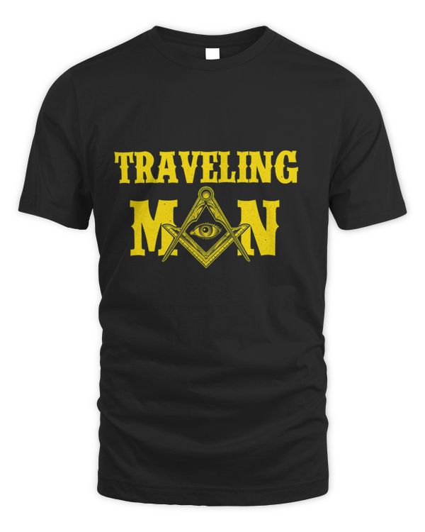 Masonic Freemasonry Fraternal Square Compass Traveling Man