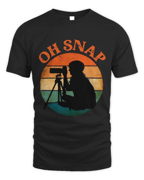 Photography Lover Oh Snap Funny Camera Women Retro Vintage