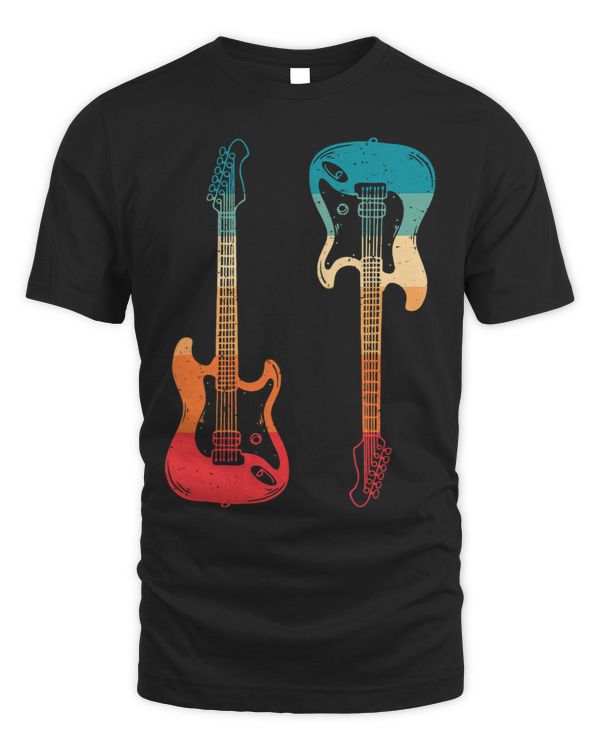 Retro Guitar Guitarist Electric Bass Guitar Rock Music Band