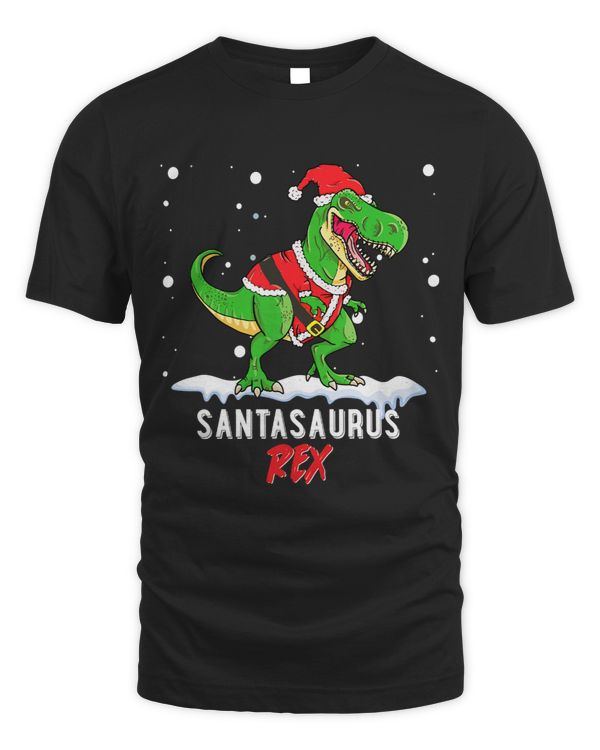 Santa Trex Dinosaur Happy Christmas Funny