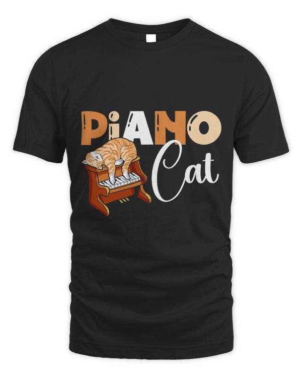 Piano Cat Musician Pianist Cat Whisperer Kitty Lover