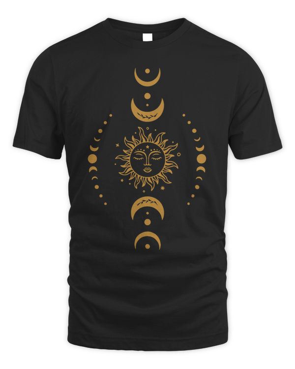 Sun And Moon Celestial Crescent Moon Phases Men Women