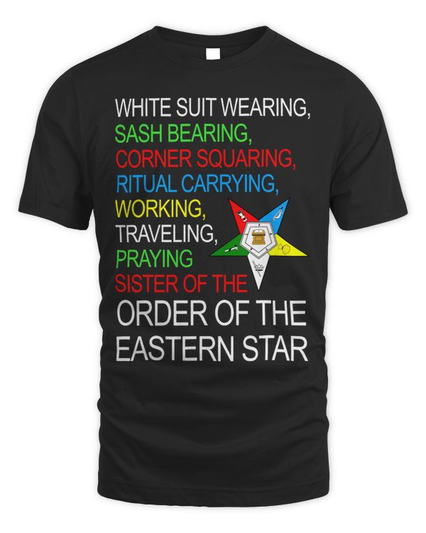 OES White Suit Wearing Traveling Praying Star Thanksgiving