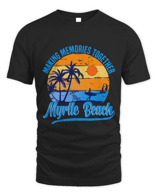 Retro Myrtle Beach Carolina Palm Tree Beach Summer Vacation